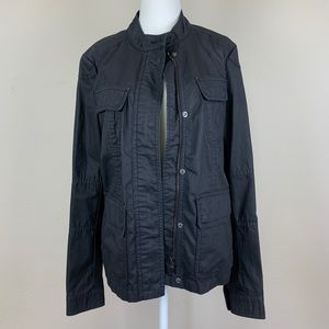 Vince 100% Cotton Cargo Utility Jacket in Soft Dark Drape Size Medium